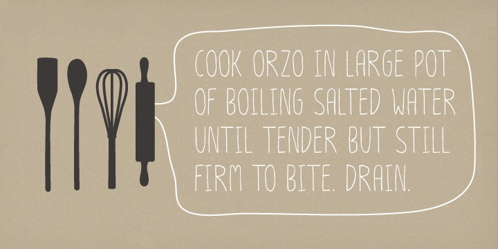 Olive font family example.