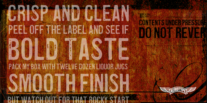 The OpenType version of Coldsmith Pro has 52 ligature features that automatically substitute a unique pair of distressed characters when any upper or lower case letter is keyed twice in a row, as well as support for Eastern European Latin, Baltic, Greek and Turkish.