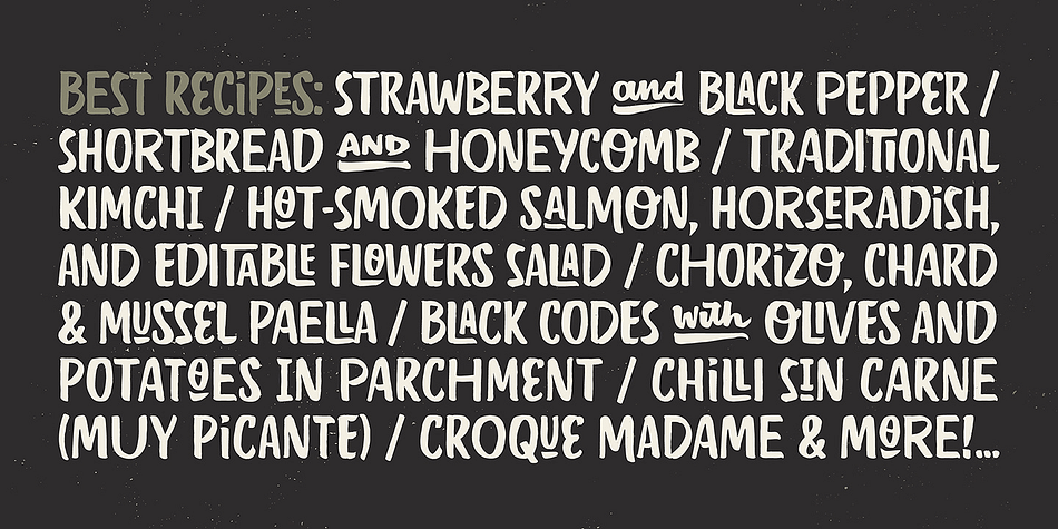 Quotes font family sample image.