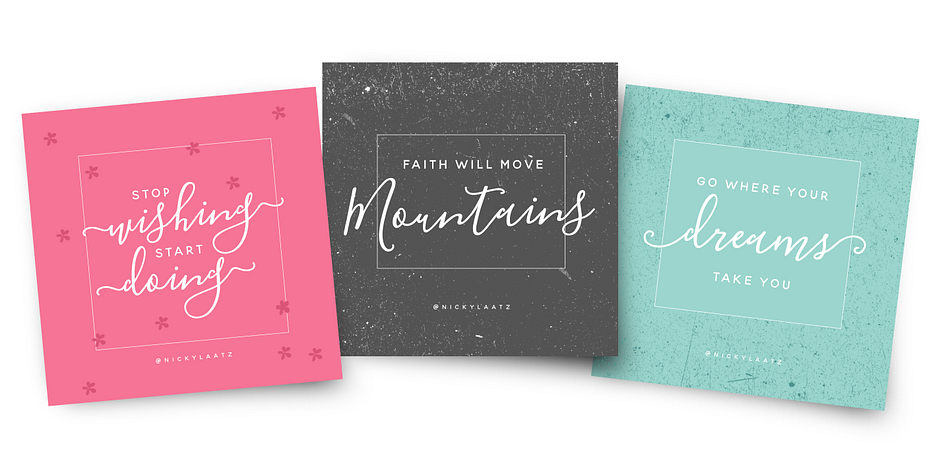 Highlighting the Blooming Elegant font family.