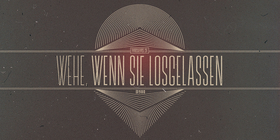 Lichtspielhaus font family sample image.