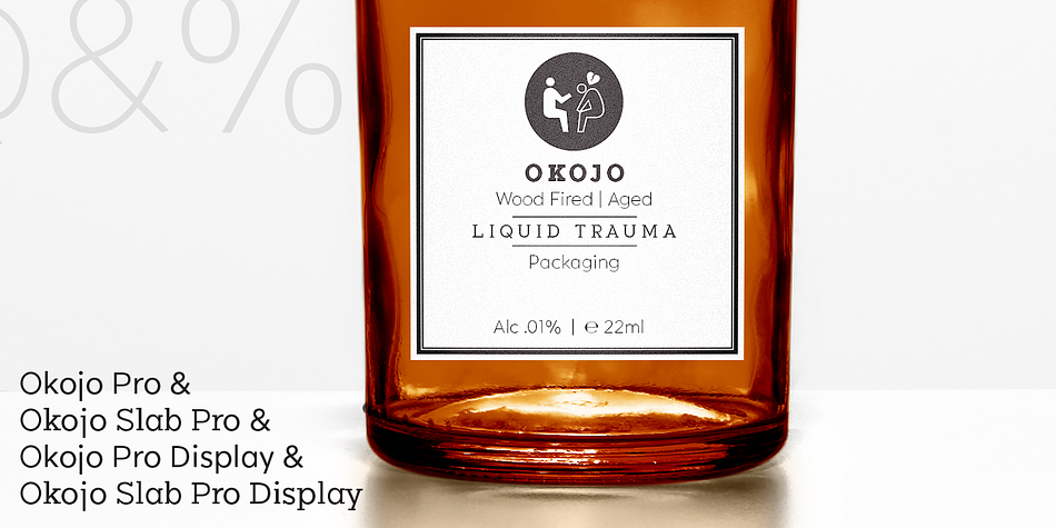 The Okojo Pro Complete family is a reworking of Wordshape’s immensely popular Okojo family of typefaces.